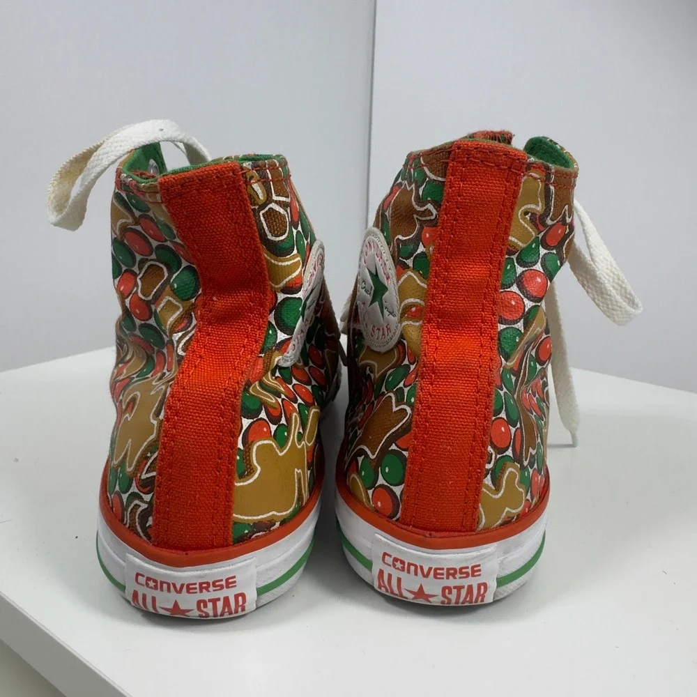 Converse Chuck Taylor All Star Junior 4.5 Red Green Gingerbread Christmas Hi Top